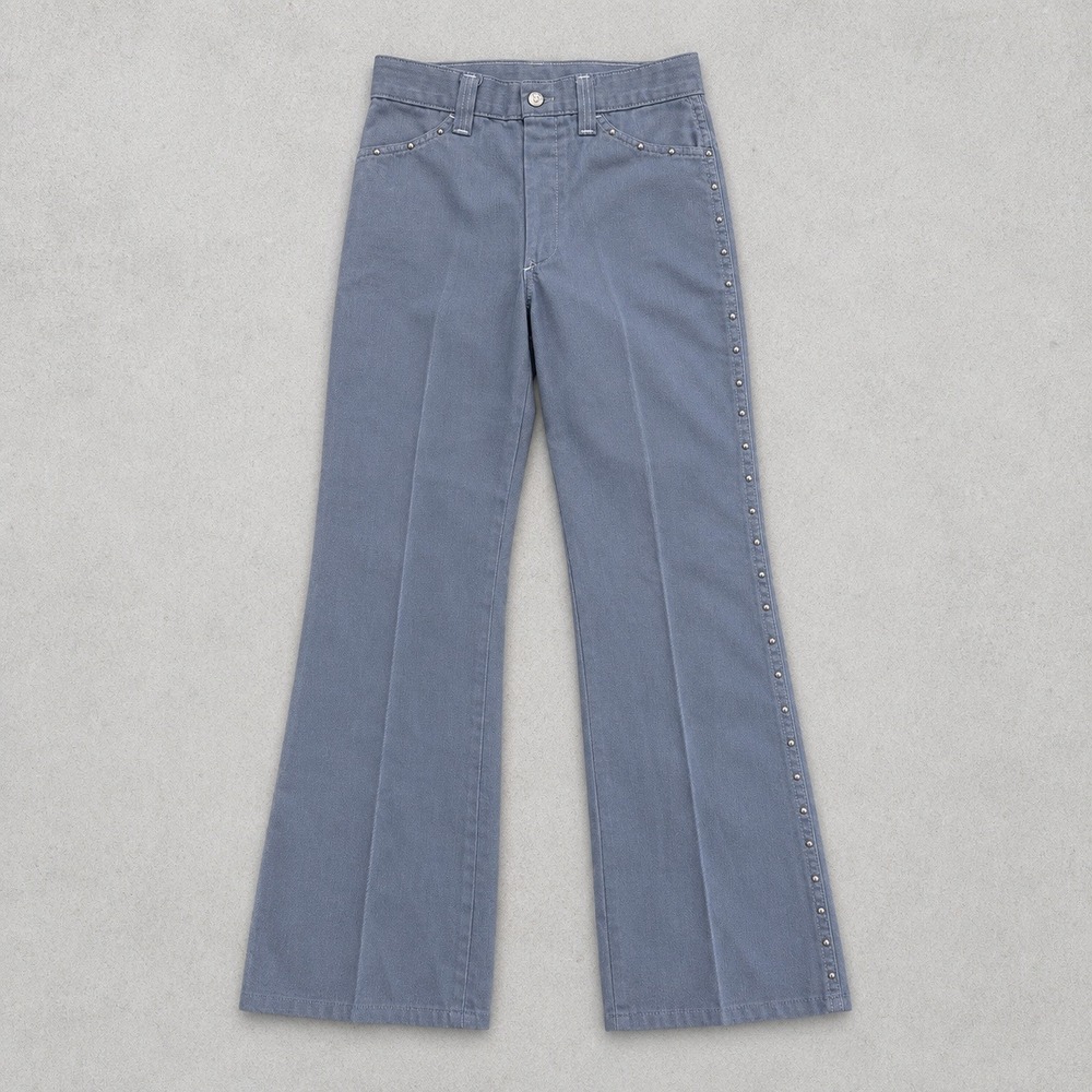 Vintage Billy the Kid 70s Studded Flared Jeans Women's Blue High Waist 25x28 USA